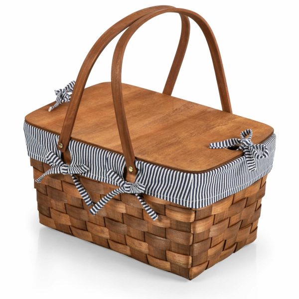 Wood Top Picnic Basket  |  Outdoor Kitchen & Dining Outdoor