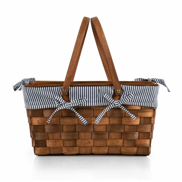 Wood Top Picnic Basket  |  Outdoor Kitchen & Dining Outdoor