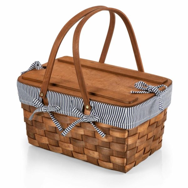 Wood Top Picnic Basket  |  Outdoor Kitchen & Dining Outdoor