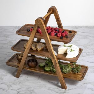 Wooden 3-Tier Server  |  Serveware Kitchen & Dining Serveware