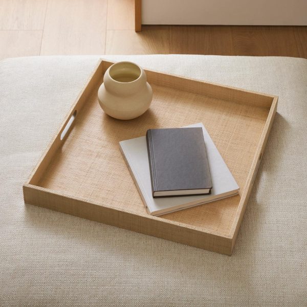 Woven Linen Tray,Square – 20"Sq  |  Serveware Kitchen & Dining Serveware