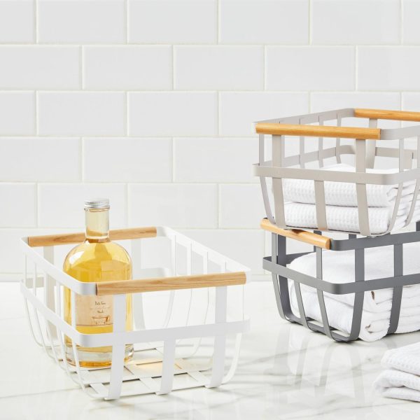 Yamazaki Dual Handle Storage Basket  |  Kitchen Kitchen Kitchen