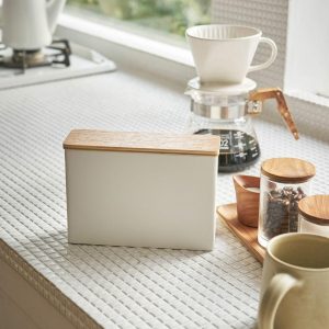 Yamazaki Wood Accent Coffee Filter Case  |  Kitchen Kitchen Kitchen