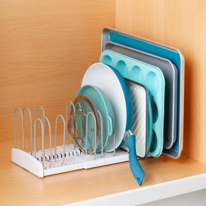 Youcopia Storemore Expandable Pan & Lid Rack  |  Kitchen Kitchen Kitchen