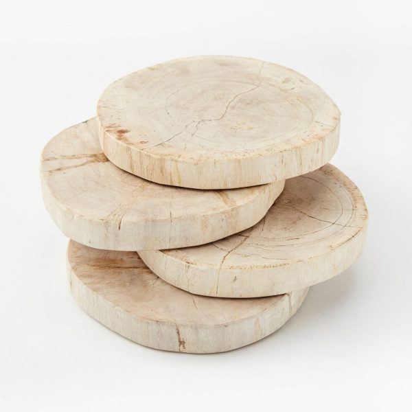 Petrified Wood Coasters (Set Of 4)  |  Glassware & Barware Glassware & Barware Glassware & Barware