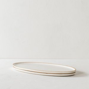 Convivial Stoneware Oval Serving Tray  |  Serveware Kitchen & Dining Serveware