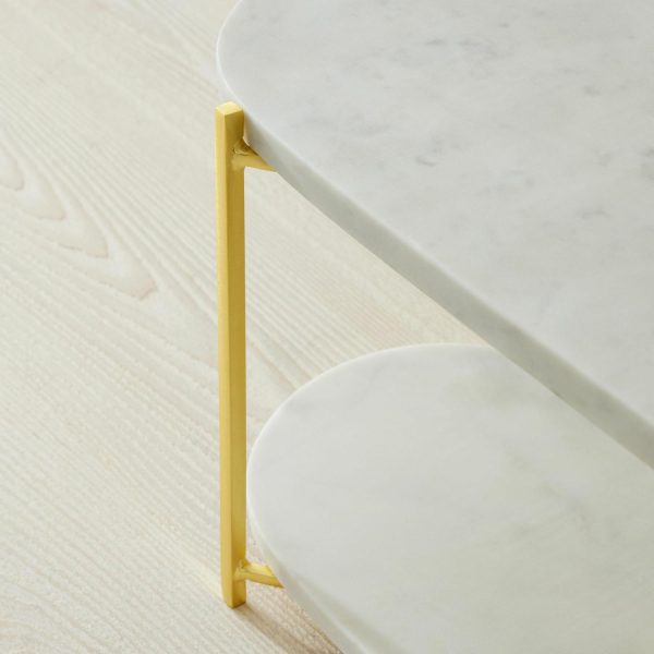 Madison Marble & Brass 2-Tier Stand  |  Serveware Kitchen & Dining Serveware