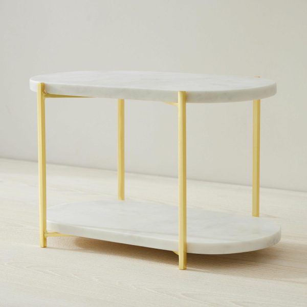 Madison Marble & Brass 2-Tier Stand  |  Serveware Kitchen & Dining Serveware