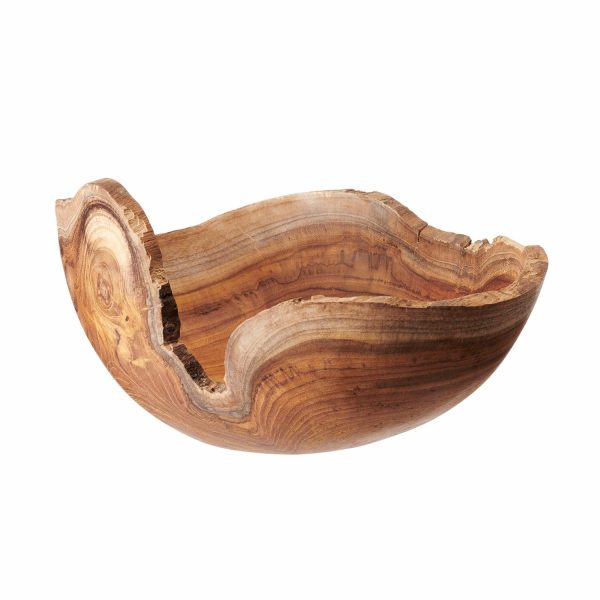 Takara Teak Wood Live Edge Bowl  |  Serveware Kitchen & Dining Serveware